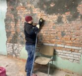 Усиление кирпичной кладки методом инъекции микроцемента